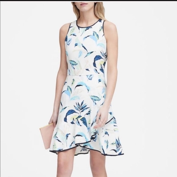 Banana Republic floral dress Sz 14 - Picture 1 of 2